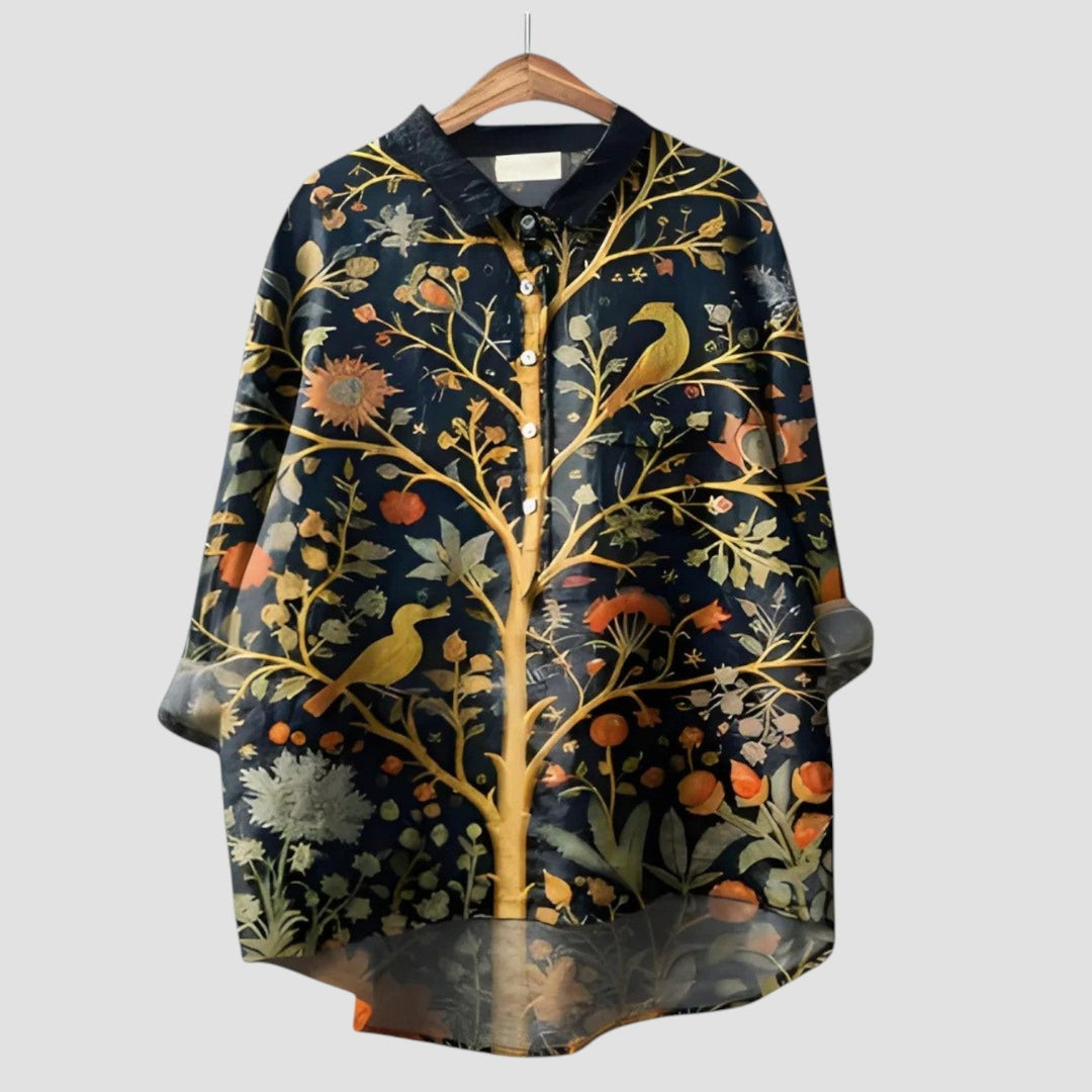 Ariona™ | Camicia oversize con stampa Foresta Incantata