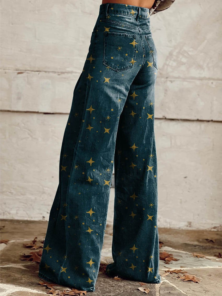 Arianna™ | Pantaloni vintage boho con stampa a stelle