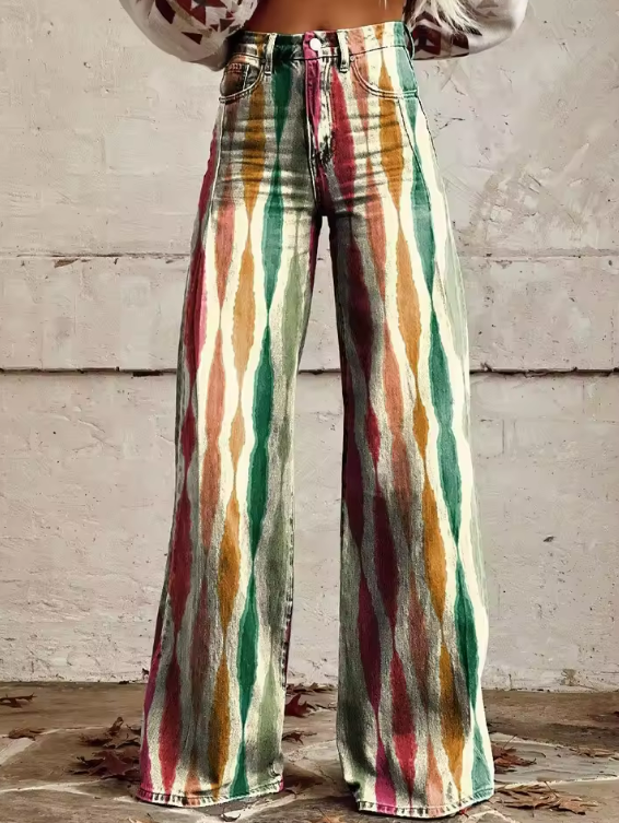 Emma™ | Pantaloni Boho Vintage a Righe