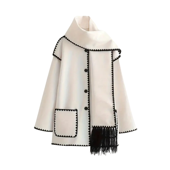Michela™ | Cappotto esclusivo con accento di sciarpa