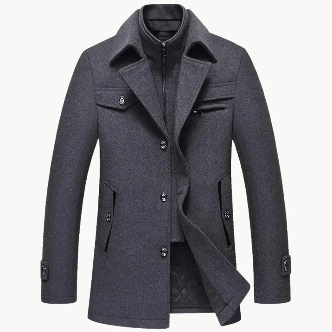 Gino™ | Cappotto in misto lana senza tempo