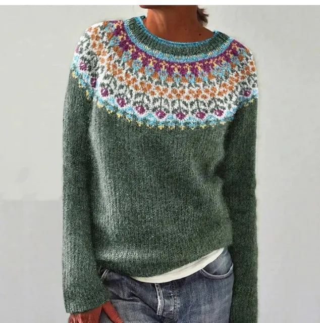 Sofia™ | Maglione autunnale retrò lavorato a maglia