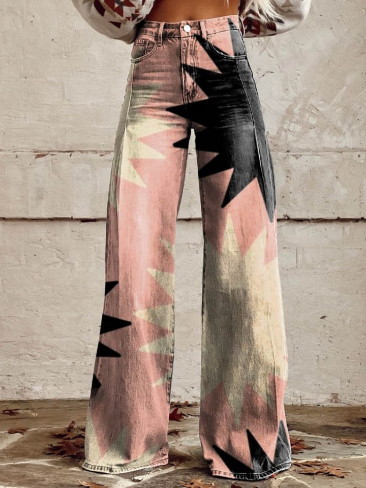 Maria™ | Pantaloni Boho con stampa esplosiva