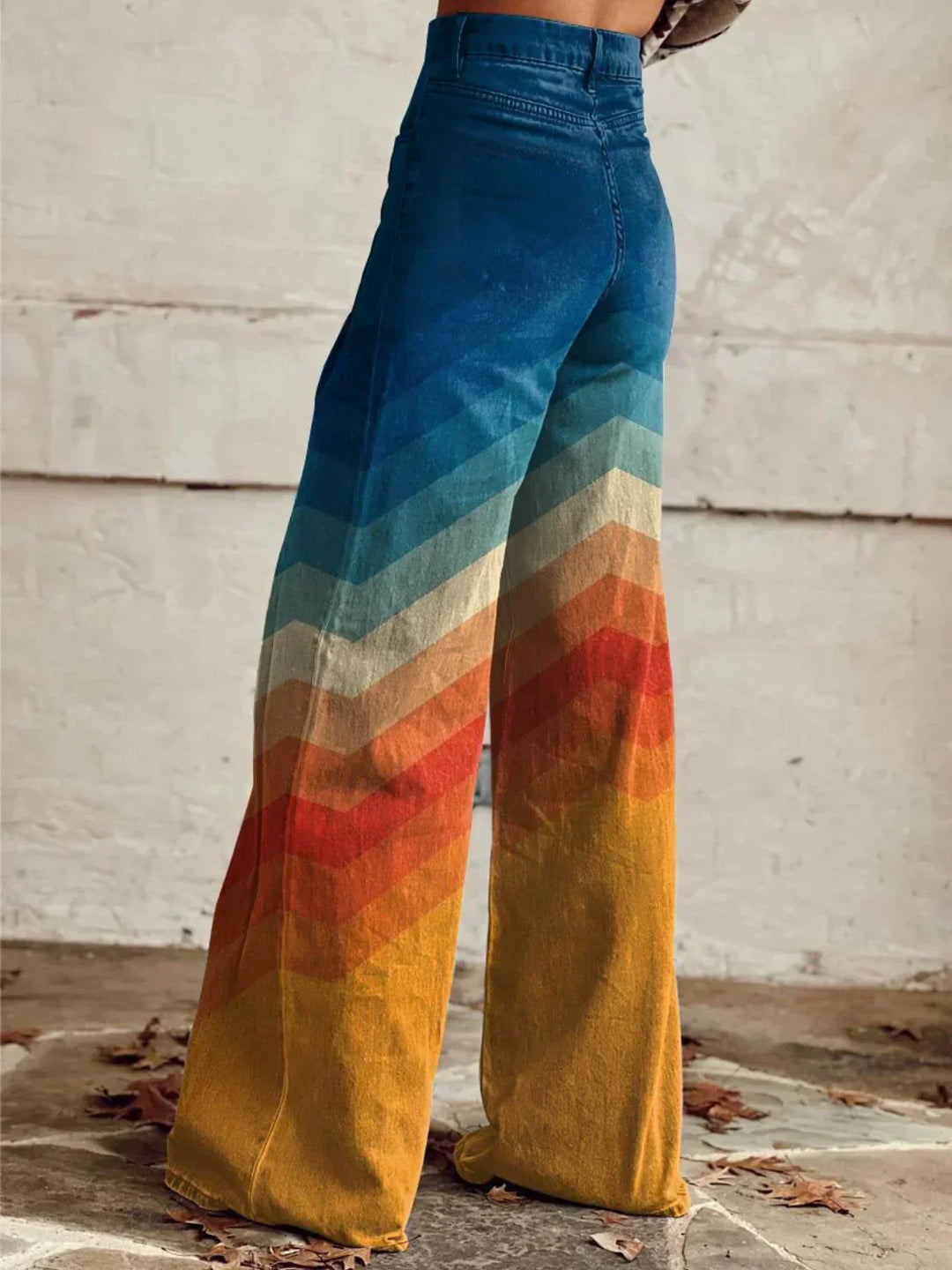Claudia™ | Pantaloni larghi retrò Chevron