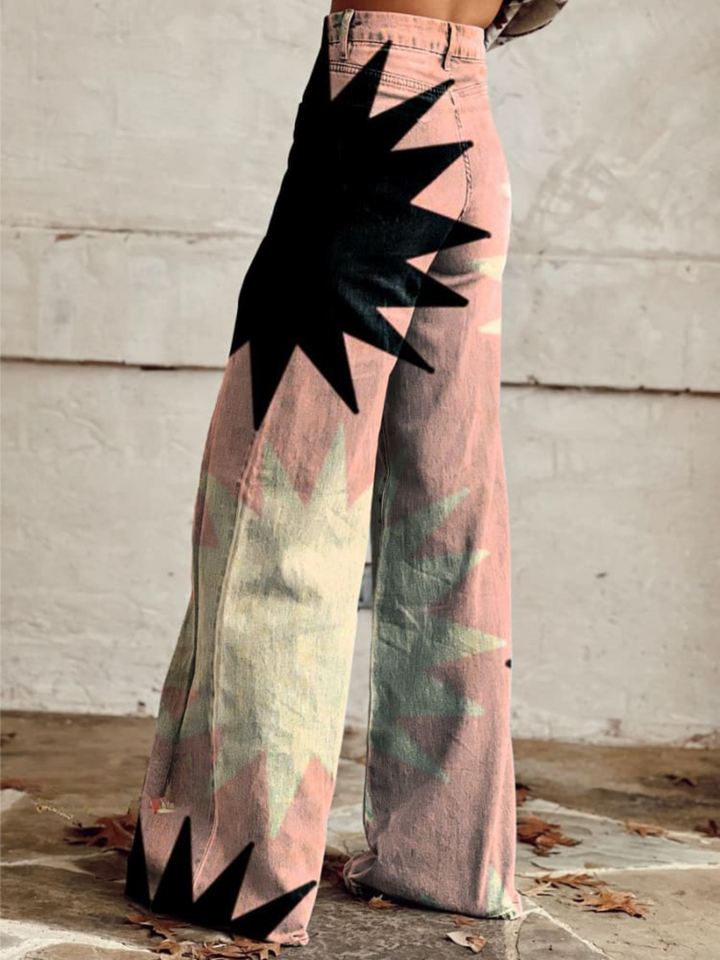 Maria™ | Pantaloni Boho con stampa esplosiva