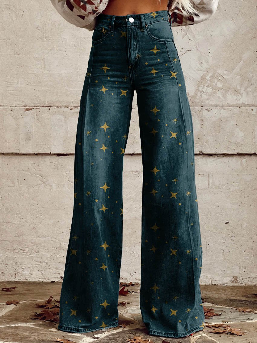 Arianna™ | Pantaloni vintage boho con stampa a stelle