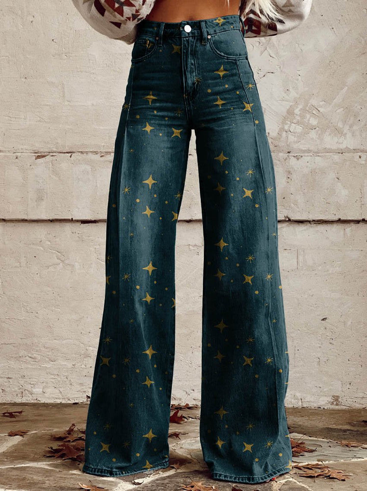 Arianna™ | Pantaloni vintage boho con stampa a stelle