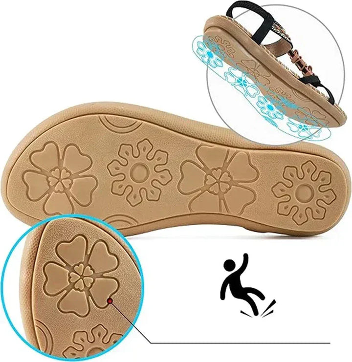 Milano™ | Eleganti sandali floreali con farfalla in strass