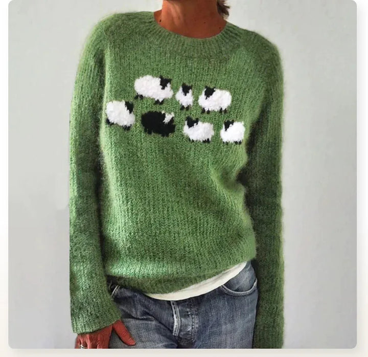 Sofia™ | Maglione autunnale retrò lavorato a maglia