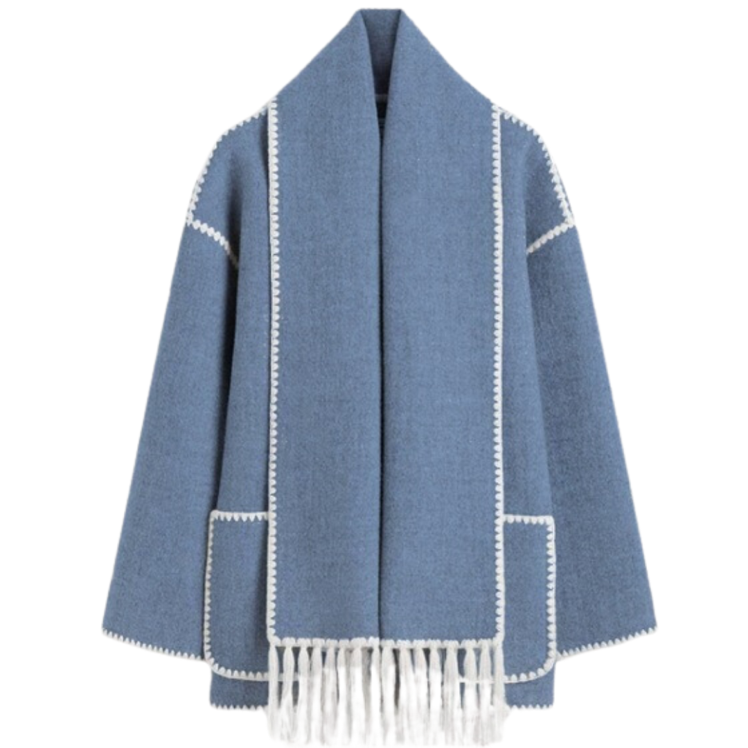 Michela™ | Cappotto esclusivo con accento di sciarpa
