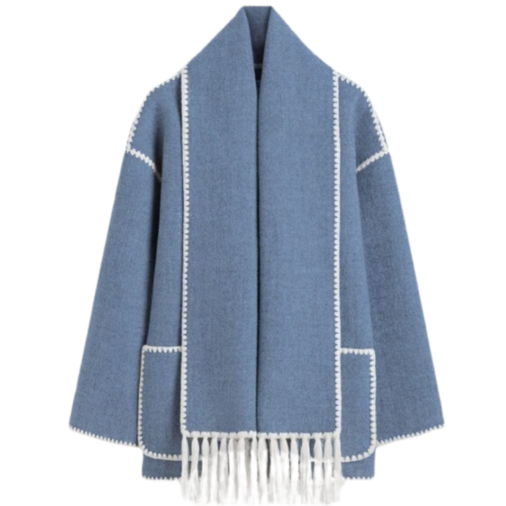 Michela™ | Cappotto esclusivo con accento di sciarpa