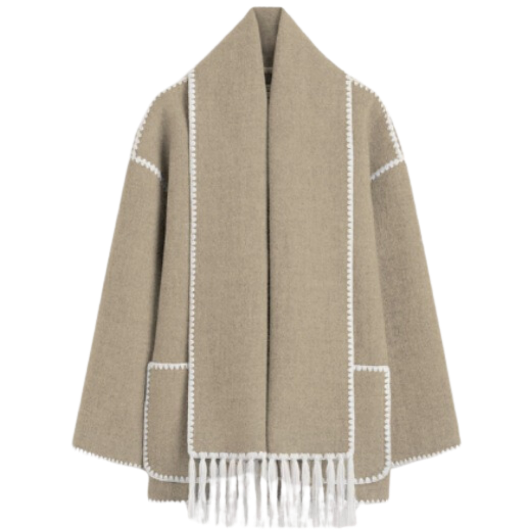 Michela™ | Cappotto esclusivo con accento di sciarpa