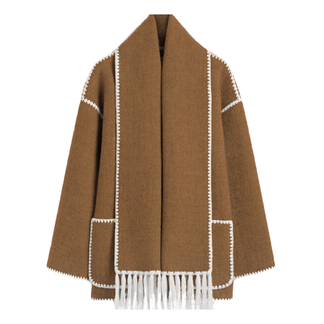 Michela™ | Cappotto esclusivo con accento di sciarpa