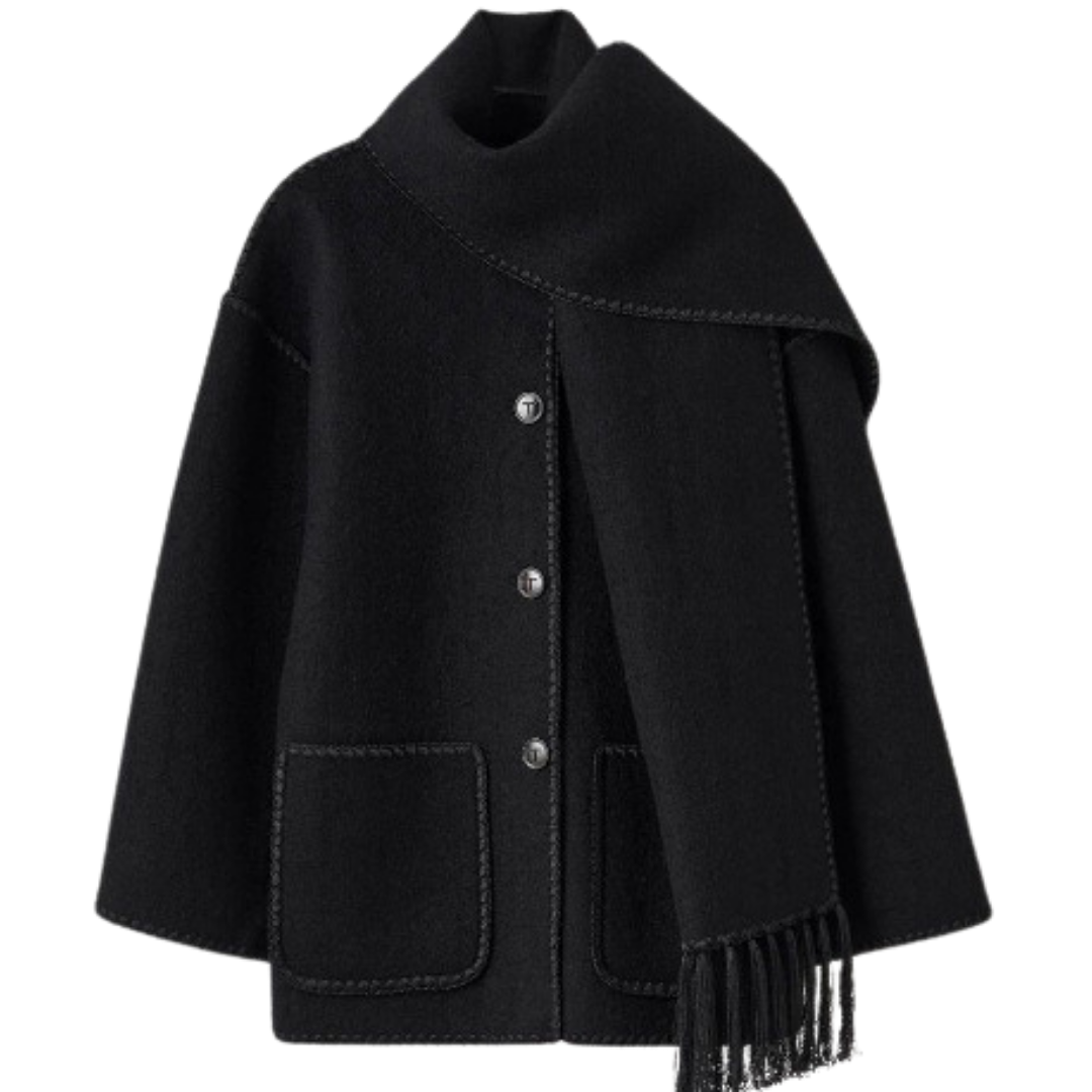 Michela™ | Cappotto esclusivo con accento di sciarpa