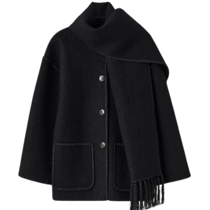Michela™ | Cappotto esclusivo con accento di sciarpa