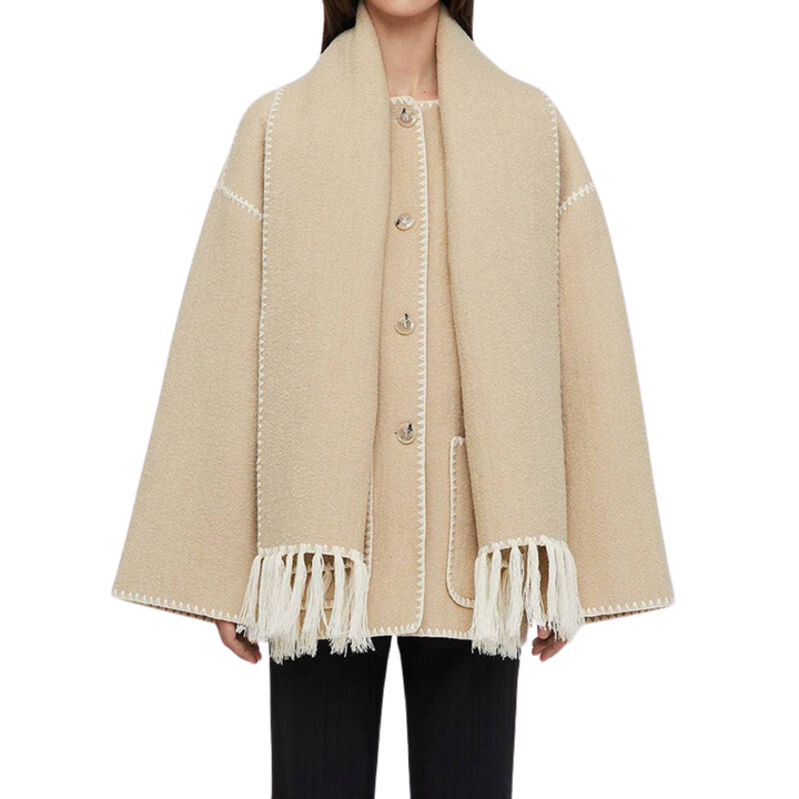 Michela™ | Cappotto esclusivo con accento di sciarpa