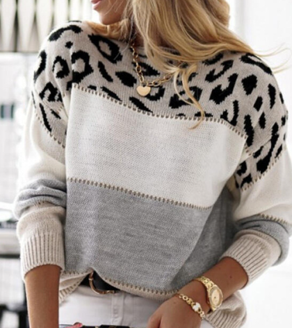 Martina™ | Maglione con stampa leopardata