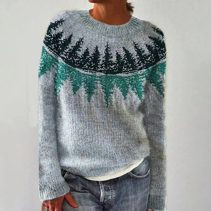Sofia™ | Maglione autunnale retrò lavorato a maglia